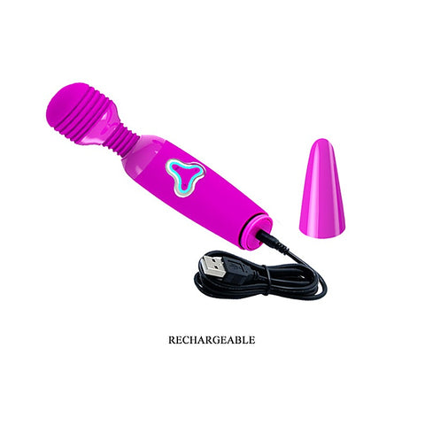 Flirtatious Vibrating Silicone Body Wand Massager By Baile - Body Wands