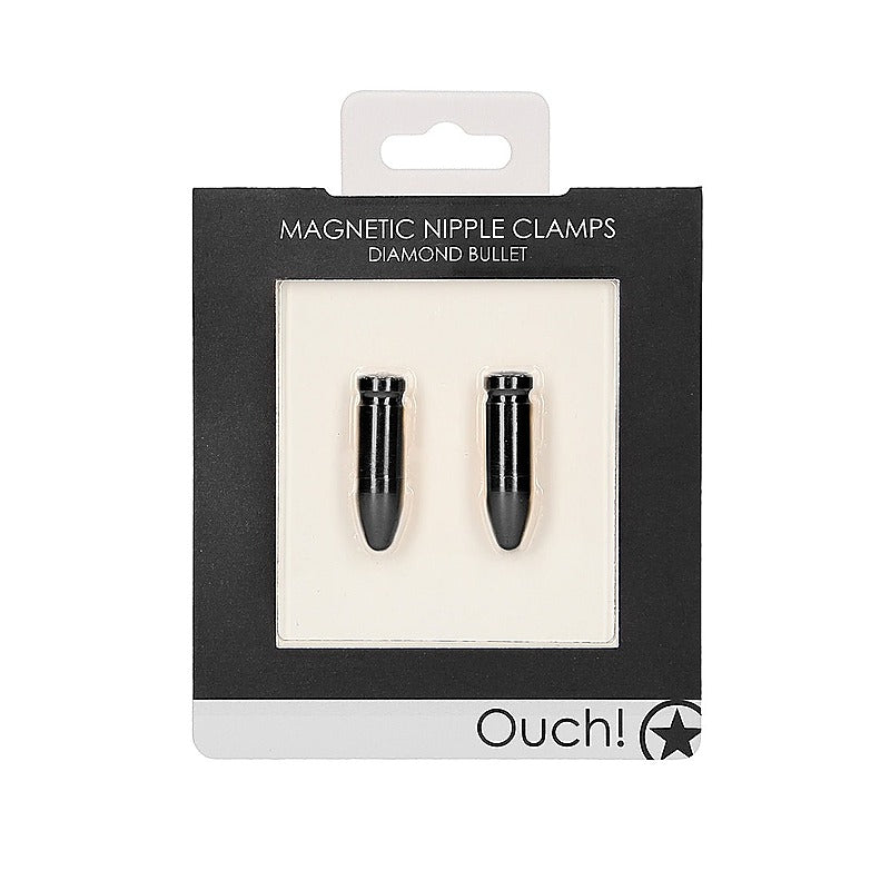 Shots Tosy Diamond Bullet Magnetic Nipple Clamps - Nipple and Clit Clamps