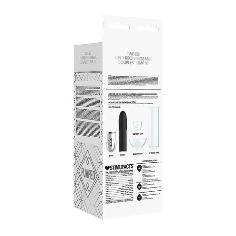 Pumped Twister 4 In 1 Rechargeable Couples Pump Kit - Sex Toys For Couples