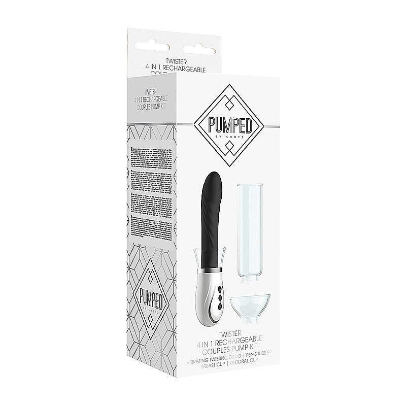 Pumped Twister 4 In 1 Rechargeable Couples Pump Kit - Sex Toys For Couples
