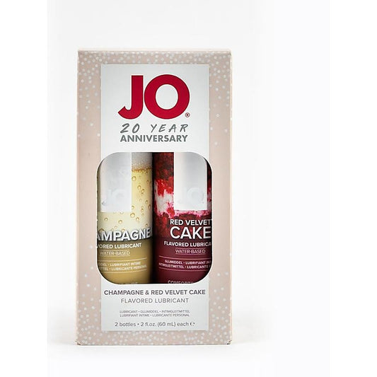 System Jo 20TH Anniversary Gift Set Champagne 60ml and Red Velvet Cake 60ml Lubricant