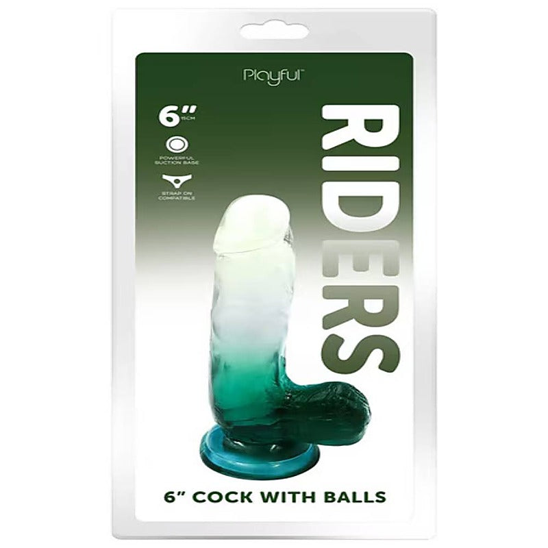 Playful Riders 6 inch Realistic Cock with Balls - Realistic Dildos