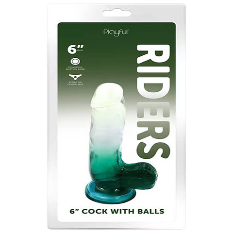 Playful Riders 6 inch Realistic Cock with Balls - Realistic Dildos