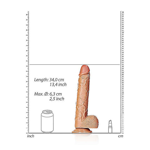 Straight Suction Cup Realistic Dildo With Balls - Realistic Dildos