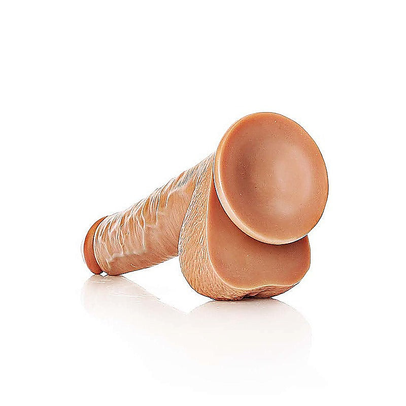 Straight Suction Cup Realistic Dildo With Balls - Realistic Dildos