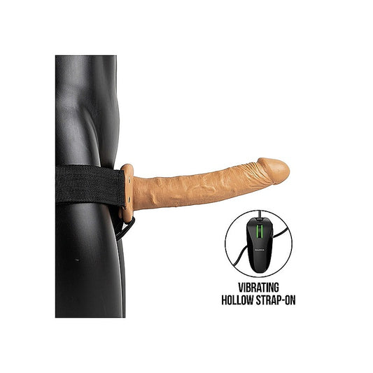 Shots Toys Vibrating Hollow Strapon without Balls 24.5 cm
