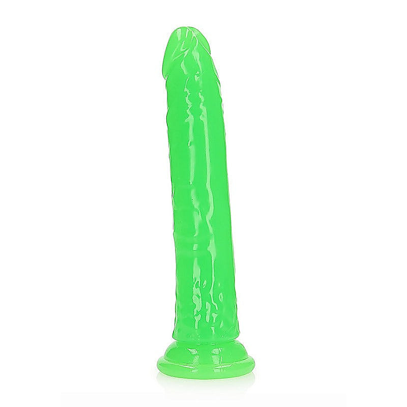 9 Inch Slim Glow In The Dark Neon Dildo By Shots Toys - Realistic Dildos