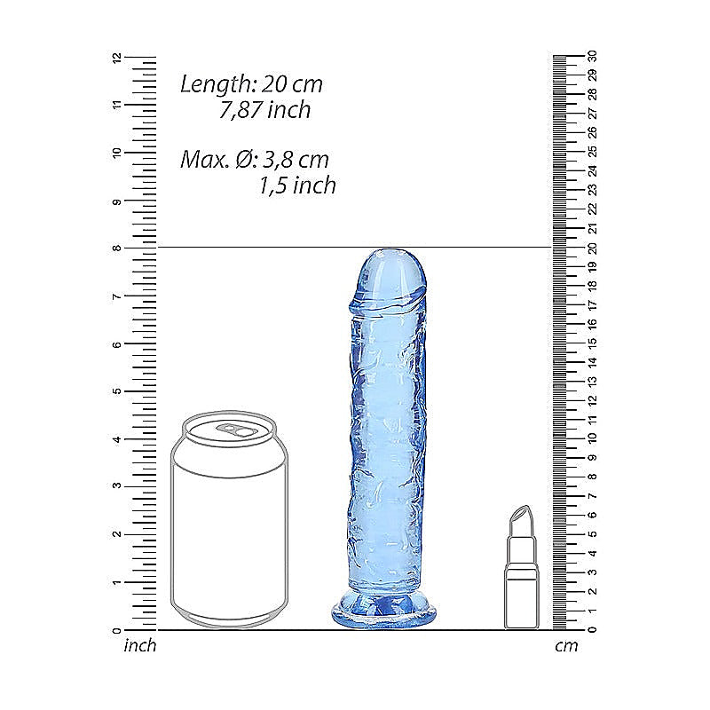 Straight 7 Inch Crystal Clear Dildo By Shots Toys - Realistic Dildos