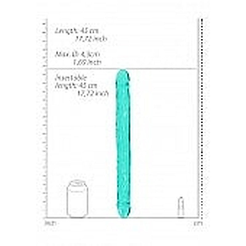 Crystal Clear 18 Inches Realistic Double Dong By Shots Toys - Double Ender