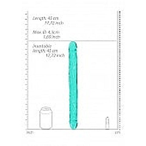 Crystal Clear 18 Inches Realistic Double Dong By Shots Toys - Double Ender