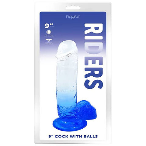 Playful Riders 9 Inch Realistic Dildo with Balls - Realistic Dildos