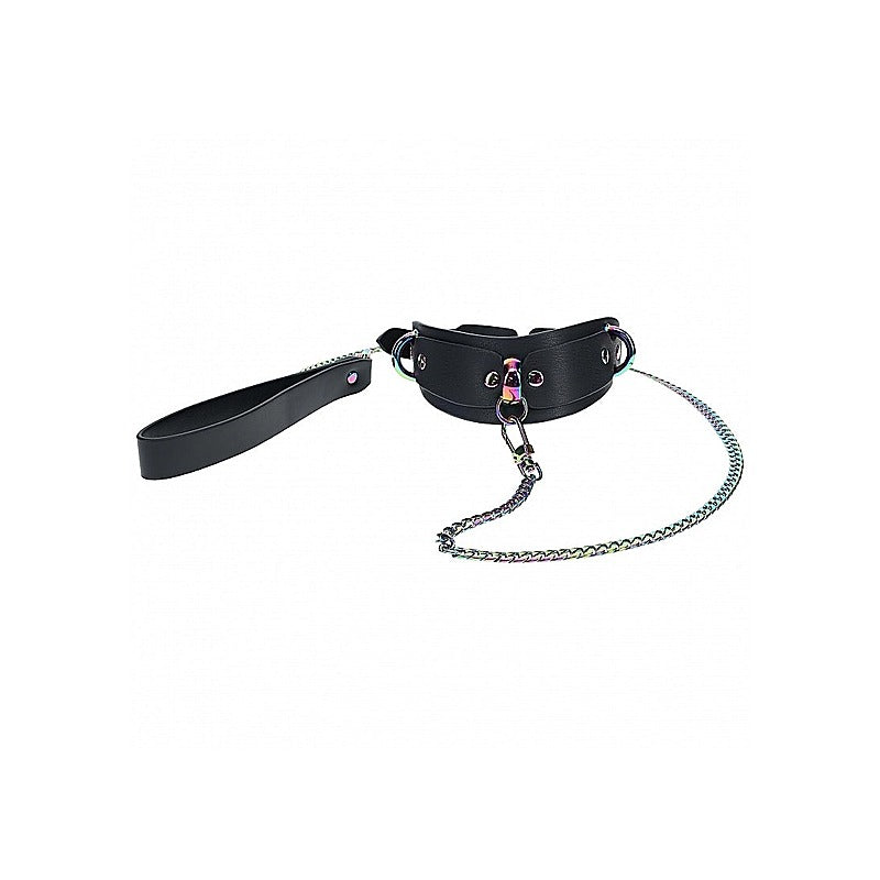 Shots Toys Ouch! Venice Collection BDSM Collar with Leash - Collars and Leads