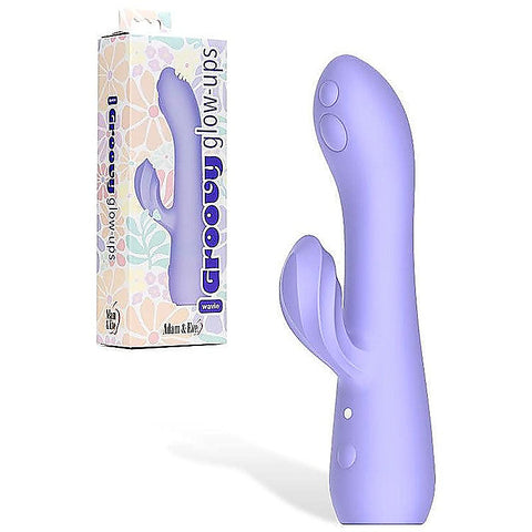Groovy Glow-Ups Wavie Rabbit Vibrator By Adam & Eve - Rabbit Vibrators
