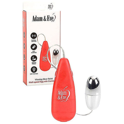 Vibrating Silver Vibrating Bullet By Adam & Eve - Bullet Vibrators