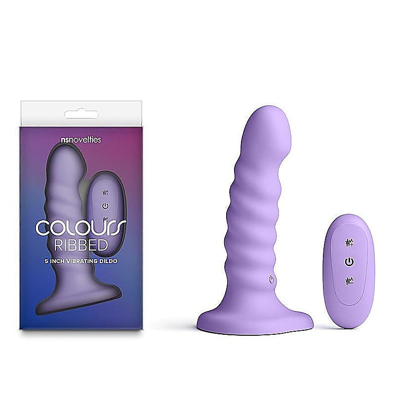 Colours Ribbed 5 Inch Vibrating Dildo By Ns Novelties - Vibrating Dildos