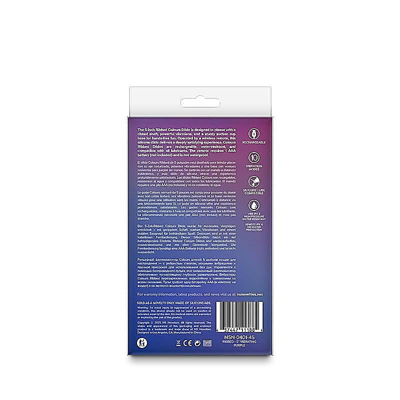 Colours Ribbed 5 Inch Vibrating Dildo By Ns Novelties - Vibrating Dildos