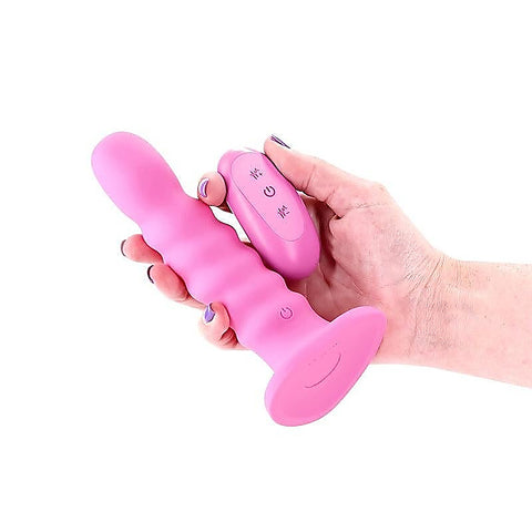 Colours Ribbed 6 Inch Vibrating Silicone Dildo - Vibrating Dildos