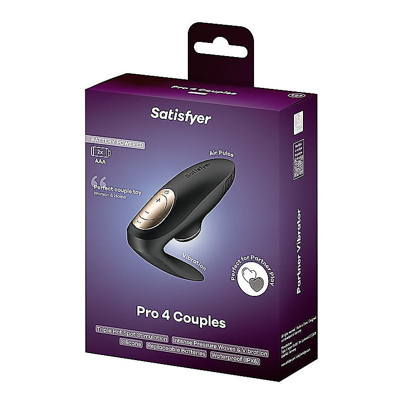 Pro 4 Battery Series U-Shaped Couples Vibrator By Satisfyer - Clit Ticklers and Pulsators