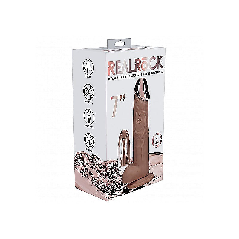 Realrock Metal Head 7 Inch Vibrating Dildo By Shots Toys - Vibrating Dildos