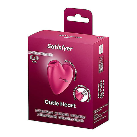 Cutie Heart Air Pulse Clit Vibe By Satisfyer - Clit Ticklers and Pulsators