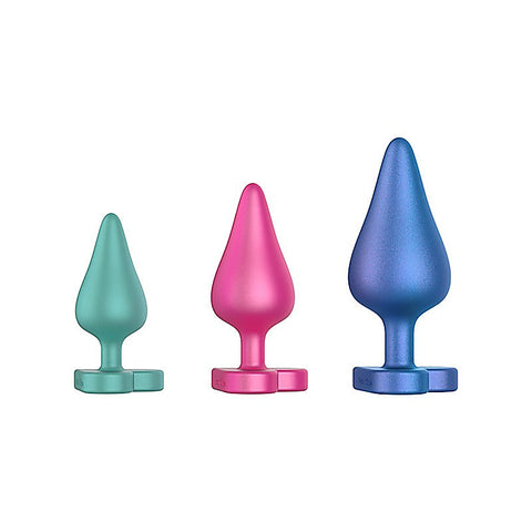 Romp Luster Silicone Butt Plugs Set By Love Honey - Butt Plugs