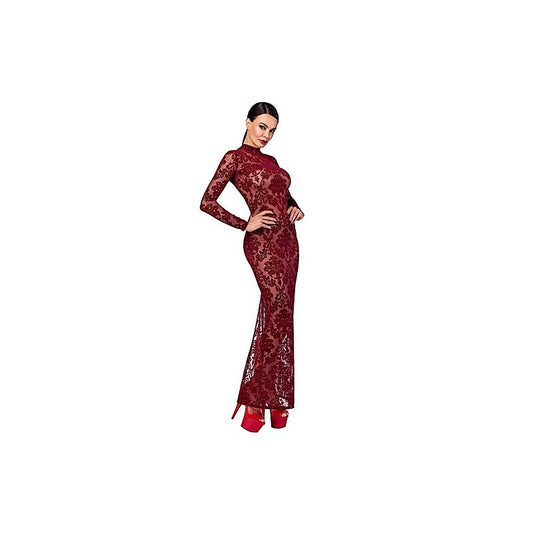 Noir Handmade Kink Royal Sexy Womens Gown Red