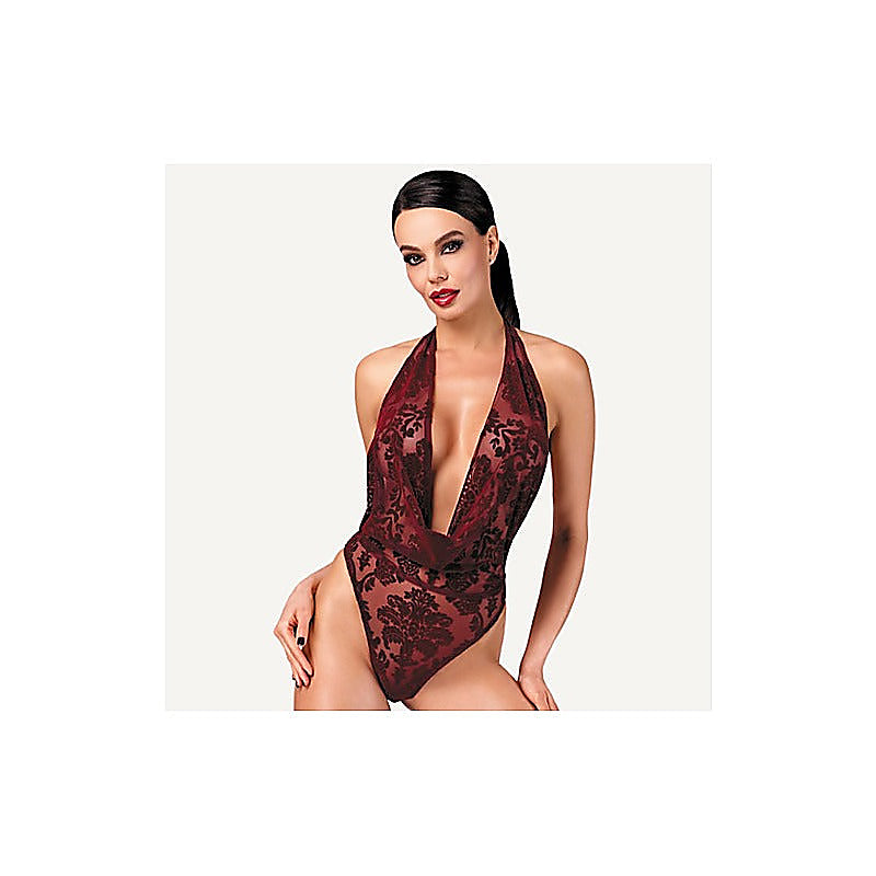 Kink Royal Draped Plunge Womens Bodysuit By Noir Handmade - Teddies and Bodysuits