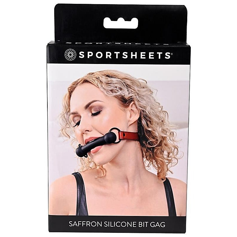 Sportsheets Saffron Silicone Bit BDSM Gag - Bondage Gags and Bits