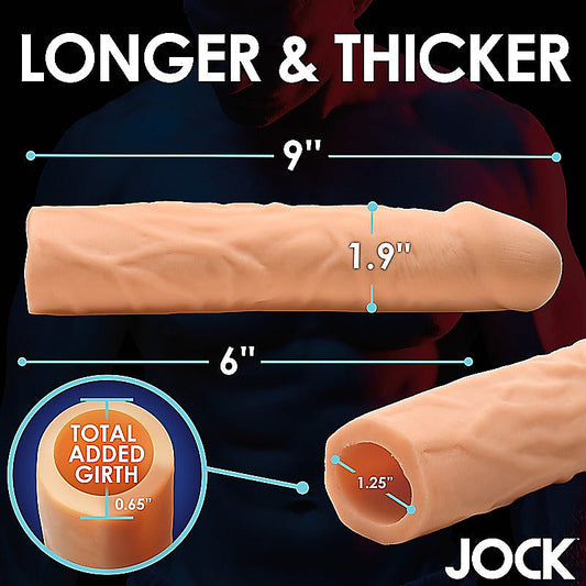 Jock Extra Long 3 Inch Penis Extension Sleeve By Curve Toys - Penis Sleeves and Extenders