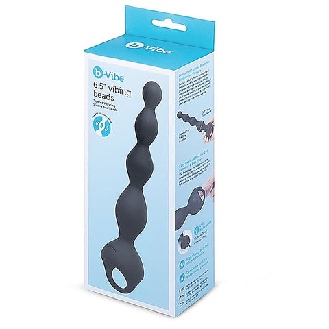6.5 Inch Vibing Tapered Silicone Anal Beads By B-Vibe - Anal Beads and Balls