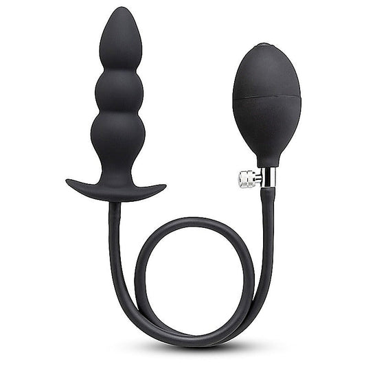 Beaded Silicone Inflatable Anal Plug By B-Vibe - Butt Plugs