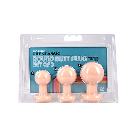 The Classic Round 3 Piece Butt Plug Set By Doc Johnson - Butt Plugs