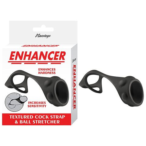 Enhancer Textured Cock Strap And Ball Stretcher By Nasstoys - Ball Stretchers and Crushers