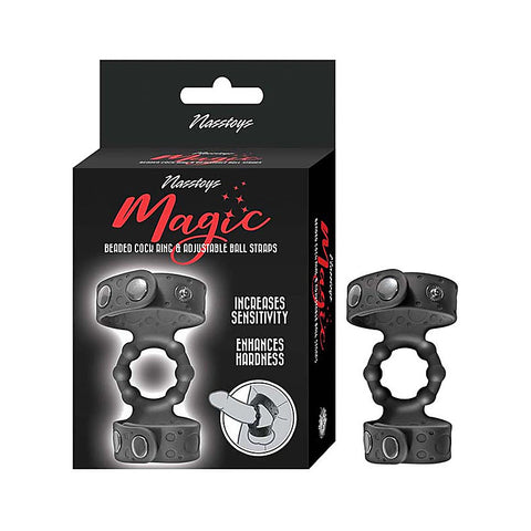 Magic Beaded Cock Ring And Adjustable Ball Straps - Ball Stretchers and Crushers