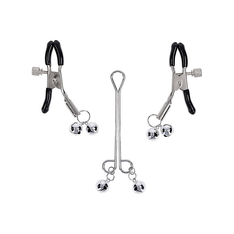 Shadow Bell Nipple And Clit Jewelry By Sportsheets - Nipple and Clit Clamps