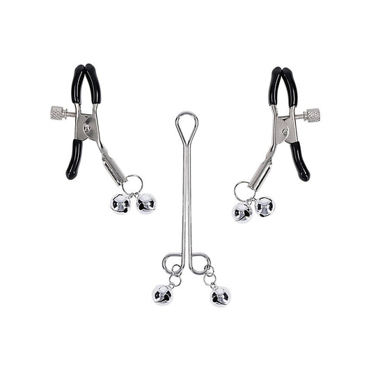 Shadow Bell Nipple And Clit Jewelry By Sportsheets - Nipple and Clit Clamps