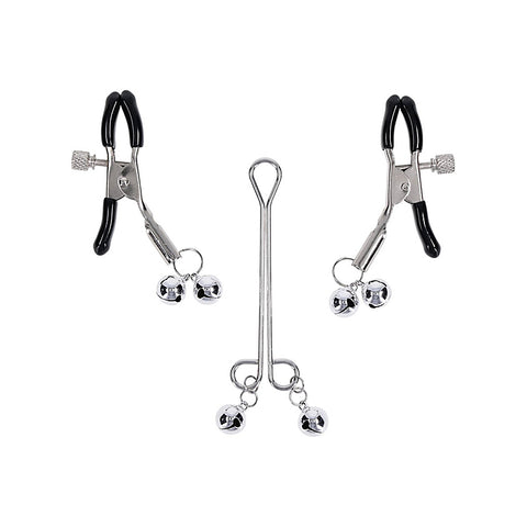 Shadow Bell Nipple And Clit Jewelry By Sportsheets - Nipple and Clit Clamps