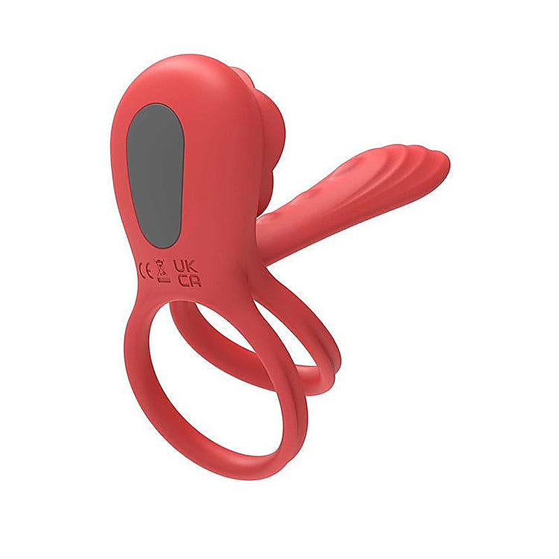 Vibrating Rose Girth Enhancer By Adam & Eve - Vibrating Cock Rings