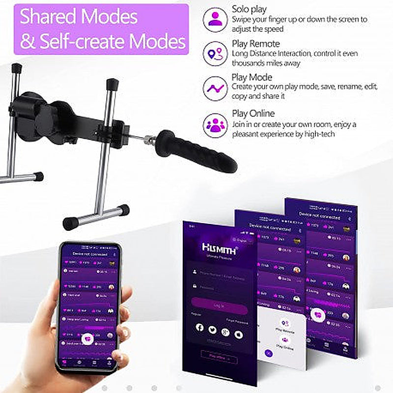 Mini Pro Mains Powered App Control Sex Machine By Hismith - Sex Machines