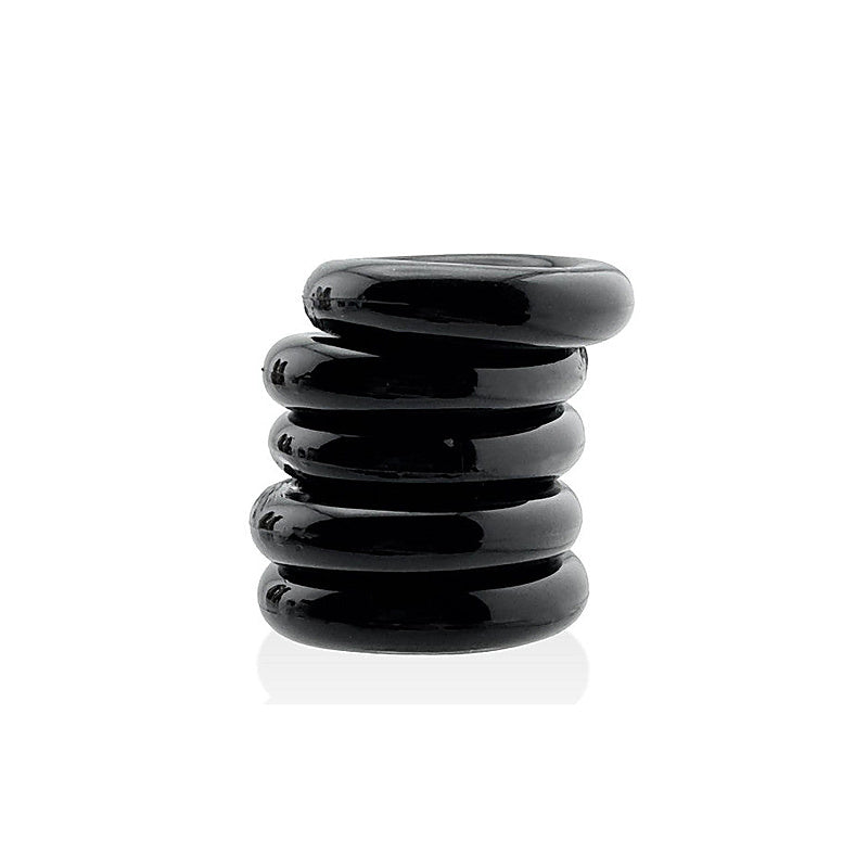 Jacker Stack 5 Piece Strong Cock Ring Set By Hunkyjunk - Cock Ring Sets