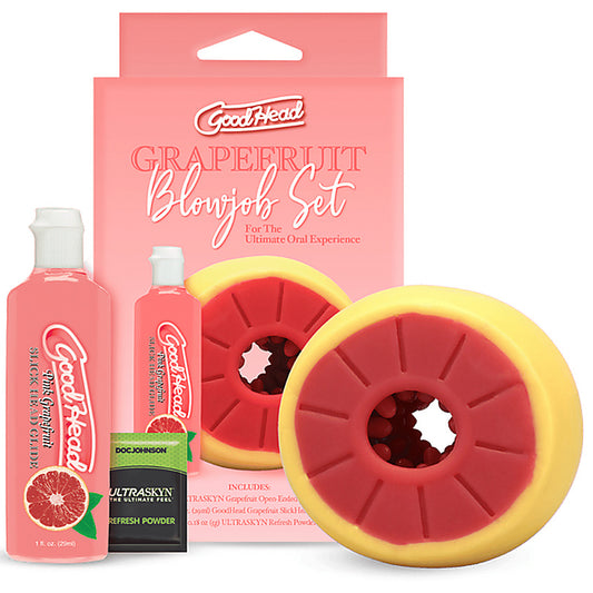 Grapefruit Blowjob Stroker Set By Doc Johnson - Masturbators and Strokers