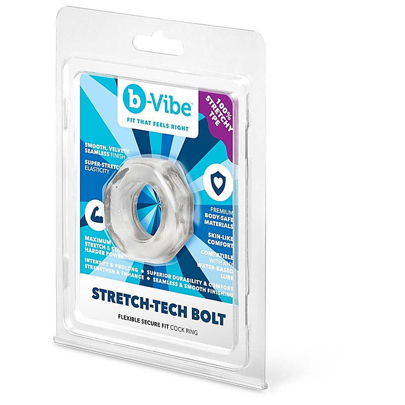 Stretch-Tech Bolt Ultra Stretchy Cock Ring by B-Vibe - Stretchy Cock Rings