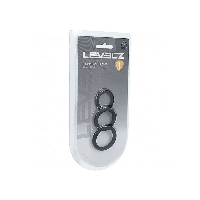 LEVELZ Classic Silicone Cock Ring Set by Shots Toys - Cock Ring Sets