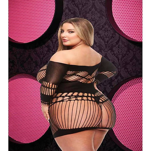 Lapdance Lingerie Bling Bling Womens Halter Dress Black - Body Stockings