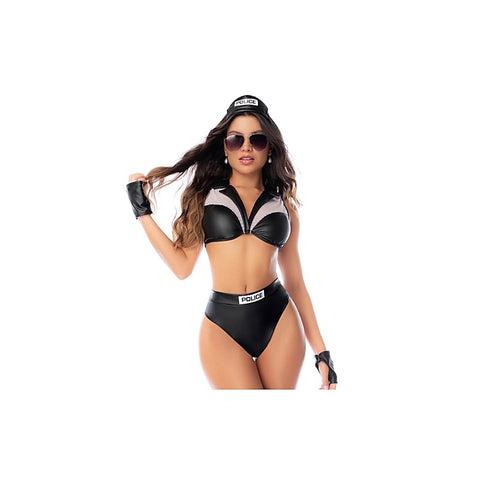 4 Piece Sexy Womens Police Costume by Mapale - Fancy Dress Ups