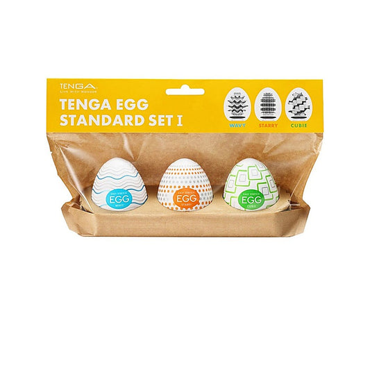 Egg Standard 3 Pack 1 Textured Stroker Set by Tenga