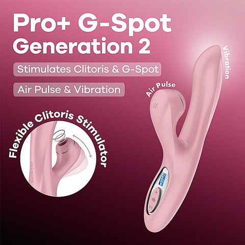 Pro+ G-Spot Air Pulse Rabbit Vibrator by Satisfyer - Rabbit Vibrators