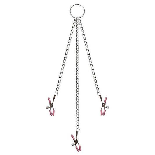 Chain Me Up Nipple & Clitoral Clamps by Adam & Eve - Nipple and Clit Clamps
