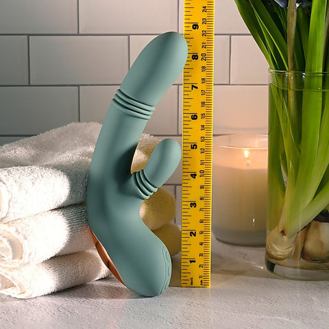 Rub Me Tender Thrusting Rabbit Vibrator by Evolved