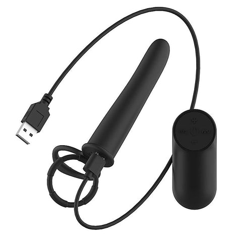 Vibrating Double Penetrator with Remote by Passion Play